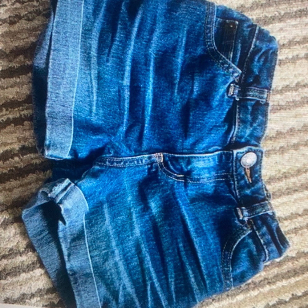Cherokee jean denim shorts cuffed large Adjustable waist Girls Kids